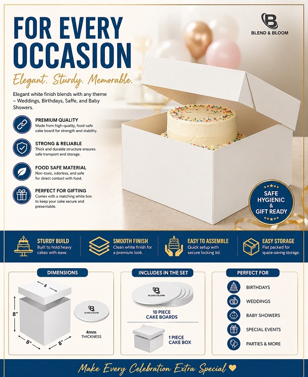 Blend & Bloom Cake Box